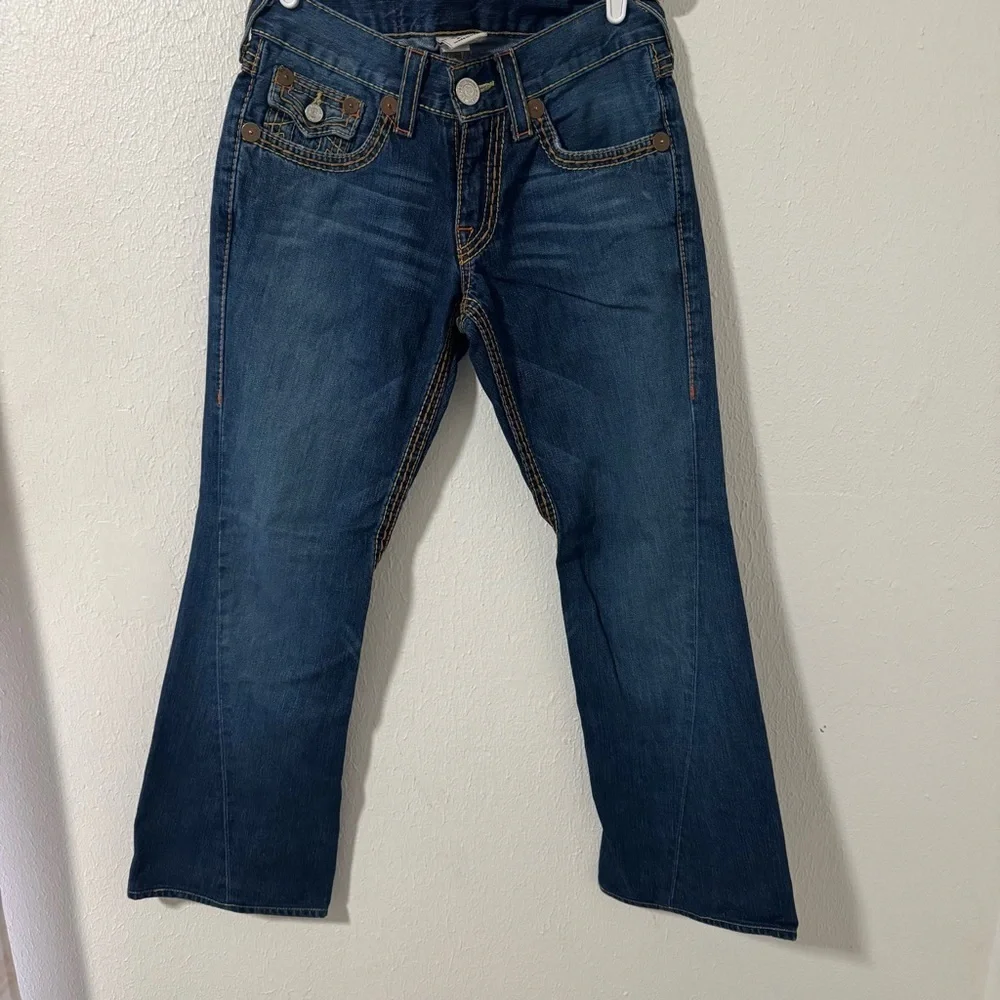 Vintage True Religion JOEY BIG T Men's 30x29 Embroidered Flap Pockets Jeans EUC